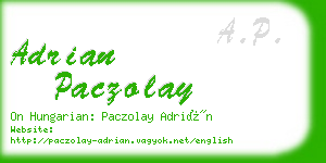 adrian paczolay business card